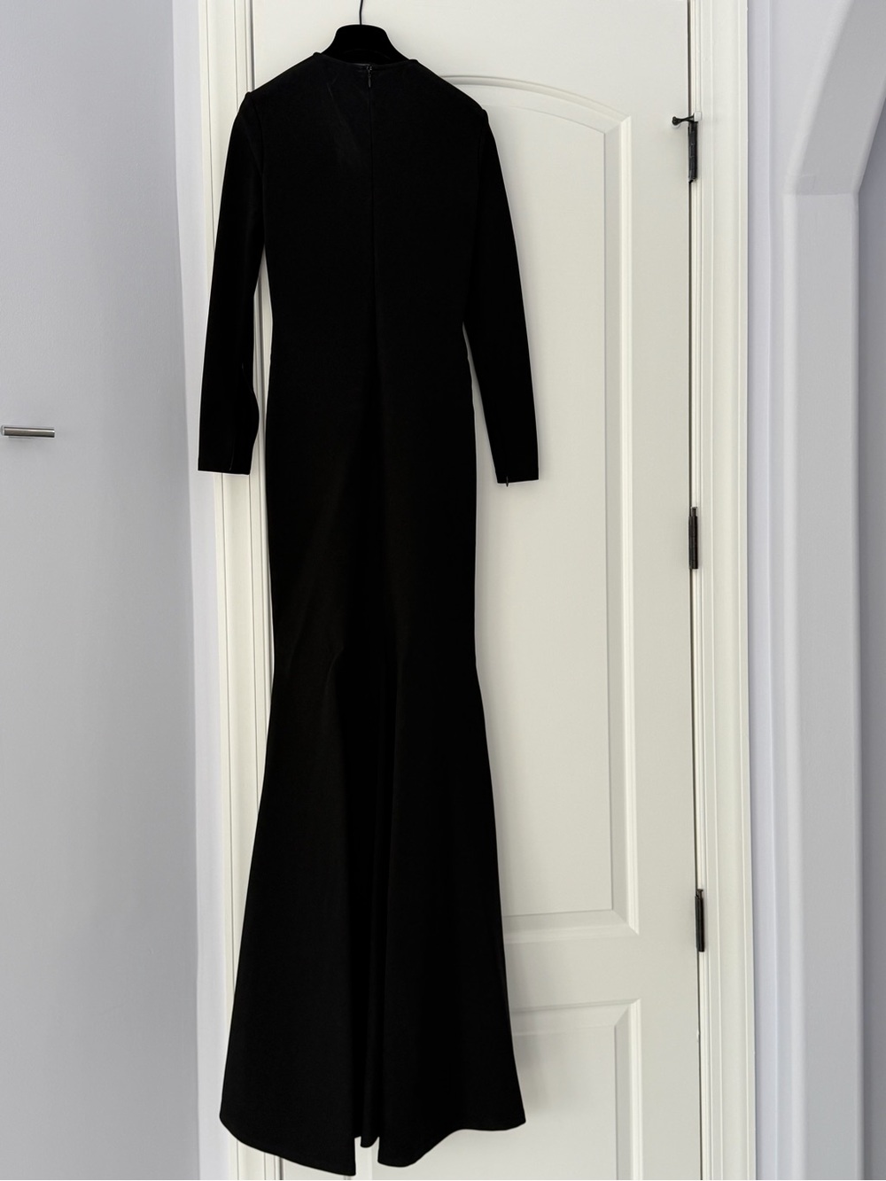 Balenciaga Black Long-Sleeve Fitted Mermaid Gown